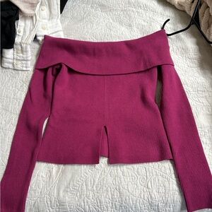 Abercrombie & Fitch Fuchsia Knit Top